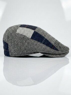 HANNA HATS Notre Dame Irish Coppola Patchwork Tweed Cap Hat M